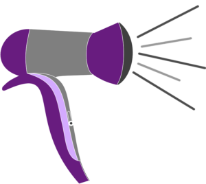 blow drying with less damage 